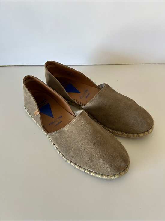 Verbenas Shoes - Verbenas Suede Espadrille Slip-On Shoes - Taupe